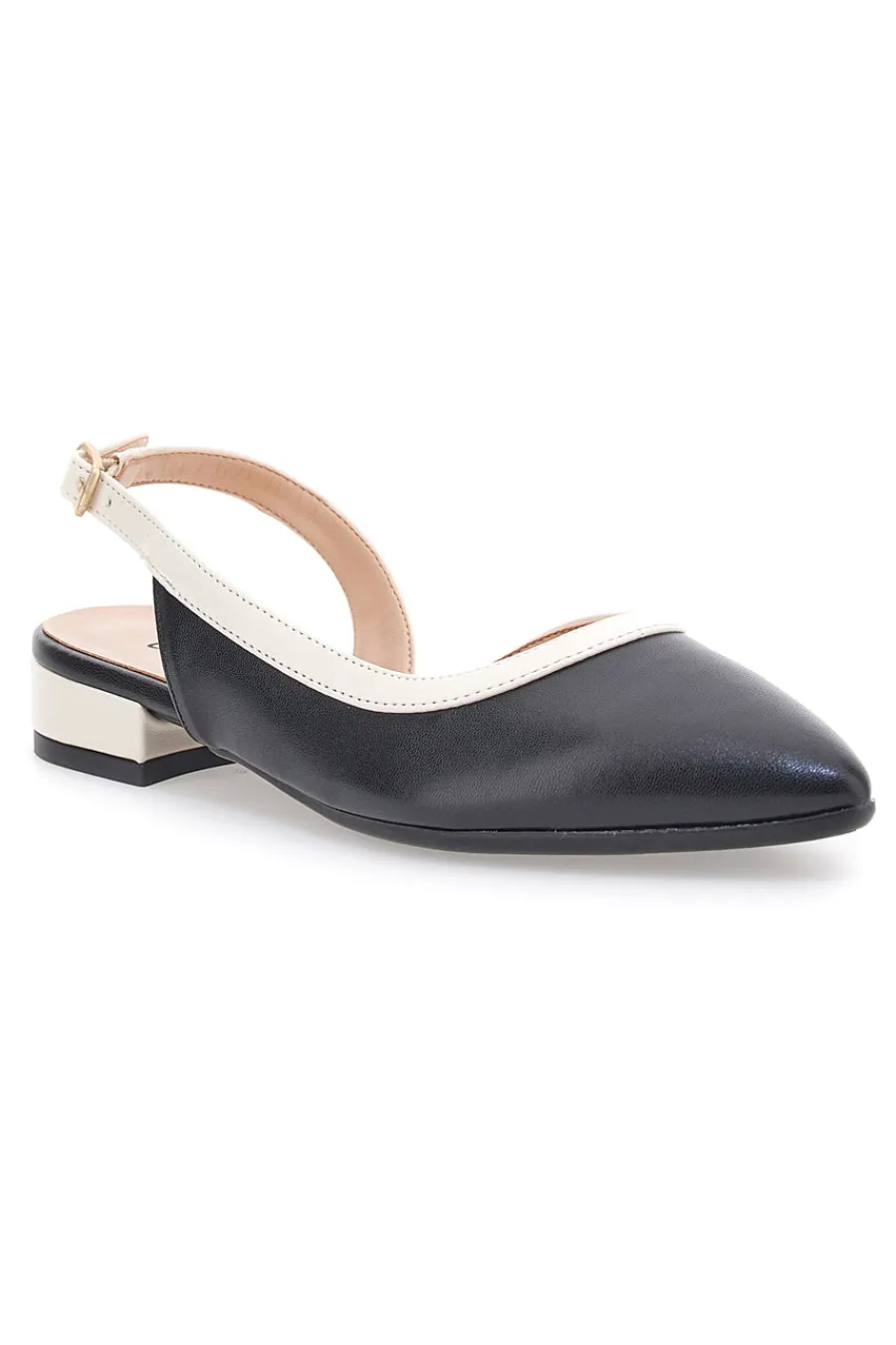 Ballerine Nere e Beige Con Cinturino Slingback 6011-PITTARELLO COUTURE Best