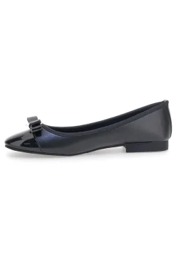 Ballerine nere effetto vernice con fiocco IDE6292-THE FIRST Clearance