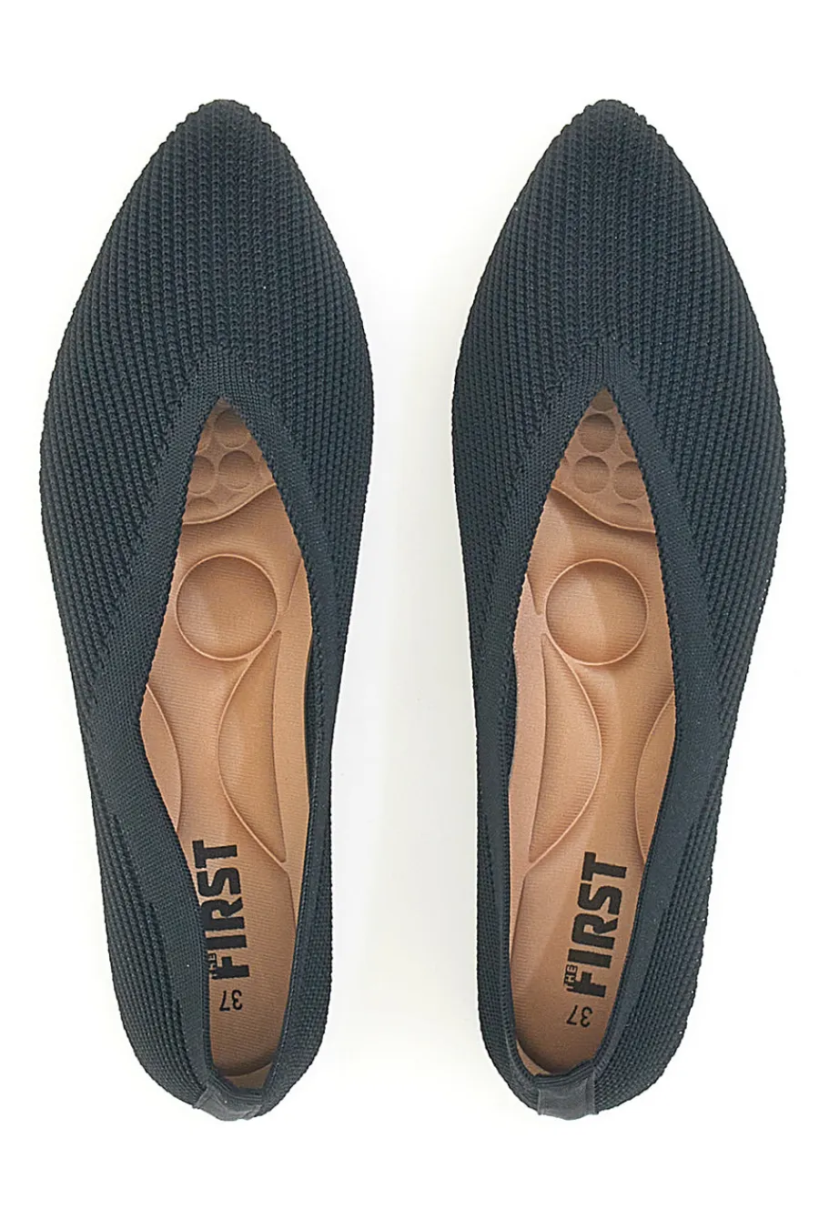 Ballerine nere in tessuto con soletta morbida PREA614-THE FIRST New