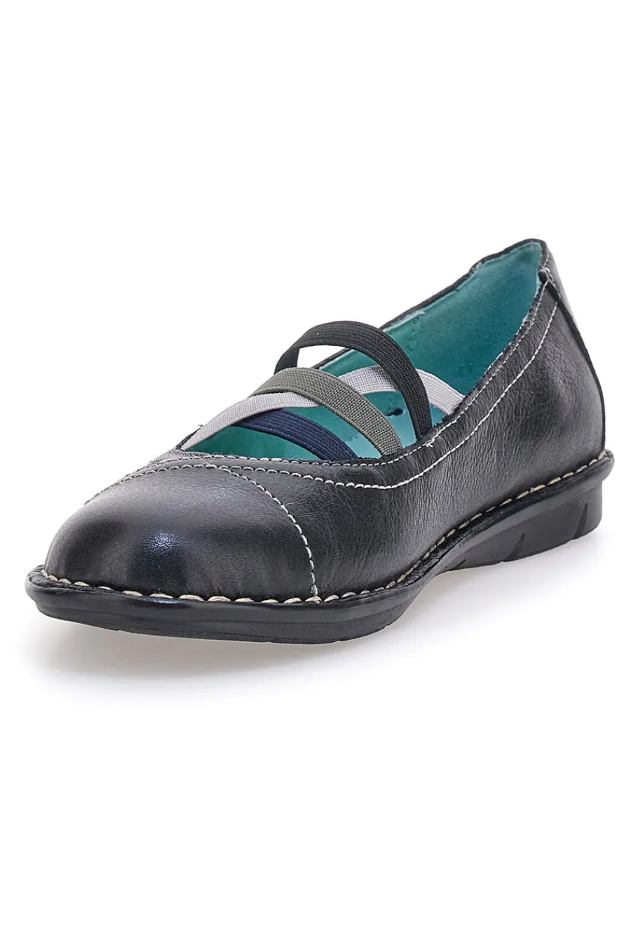 Ballerine nere in vera pelle con fasce elastiche 19496FRUIT-PRIMA RIGA Best