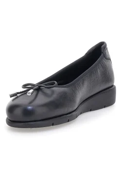 Ballerine nere in vera pelle con fiocco 15856APRIL-PRIMA RIGA Clearance