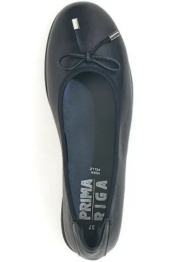 Ballerine nere in vera pelle con fiocco 15856APRIL-PRIMA RIGA Clearance