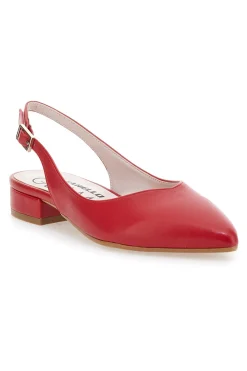 Ballerine Skingback Rosse a Punta 18101-PITTARELLO GLAM Clearance