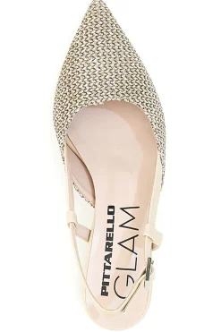 Ballerine Slingback Beige con Tomaia Intrecciata 3124-PITTARELLO GLAM New