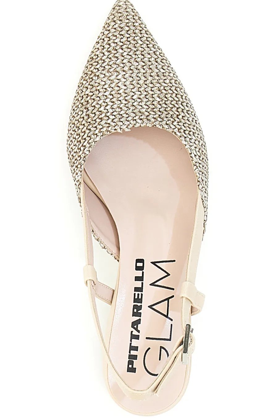 Ballerine Slingback Beige con Tomaia Intrecciata 3124-PITTARELLO GLAM New