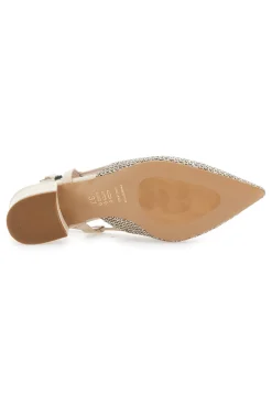 Ballerine Slingback Beige con Tomaia Intrecciata 3124-PITTARELLO GLAM New