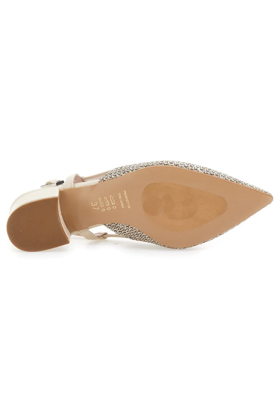Ballerine Slingback Beige con Tomaia Intrecciata 3124-PITTARELLO GLAM New