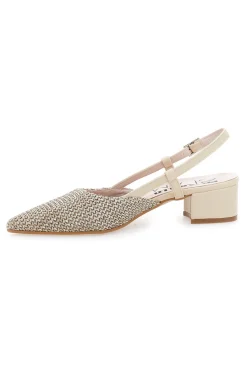 Ballerine Slingback Beige con Tomaia Intrecciata 3124-PITTARELLO GLAM New