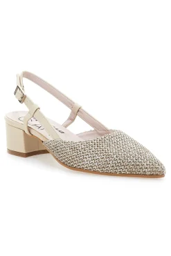 Ballerine Slingback Beige con Tomaia Intrecciata 3124-PITTARELLO GLAM New