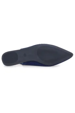 Ballerine slingback blu in tessuto PREA617-THE FIRST New