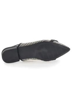Ballerine slingback nere con fiocco e punta a contrasto Me & Me D729H1-ME u0026 ME