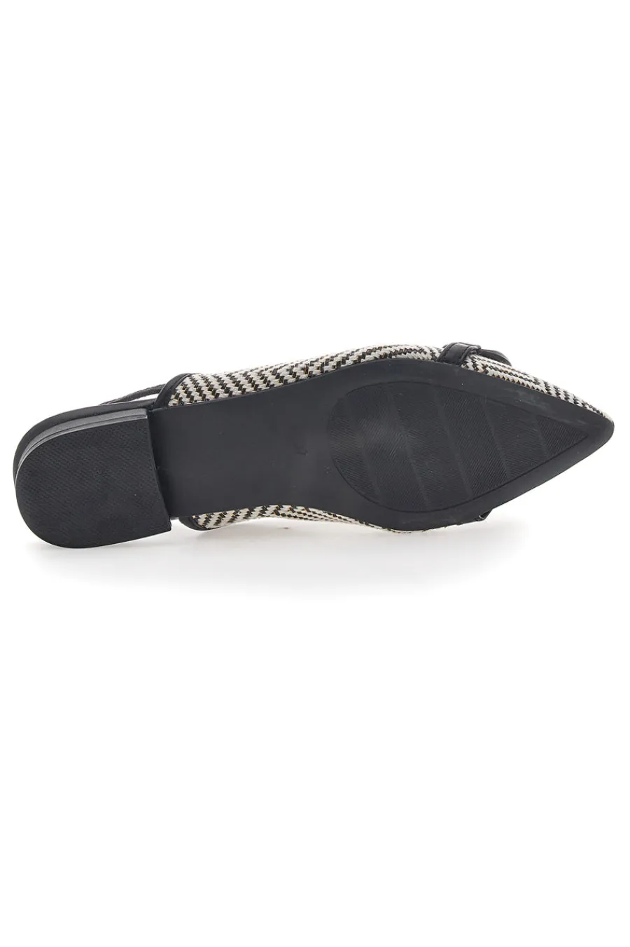 Ballerine slingback nere con fiocco e punta a contrasto Me & Me D729H1-ME u0026 ME