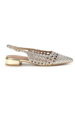 Ballerine slingback intrecciate con punta affusolata P661-FIRST LADY Clearance