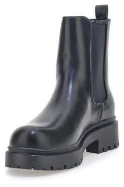 Beatles neri con elastico gioiello e suola carrarmato 9324-LAURA BIAGIOTTI Outlet