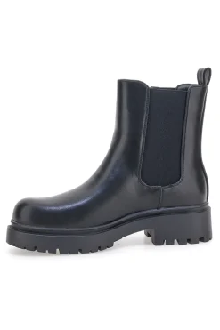 Beatles neri con elastico gioiello e suola carrarmato 9324-LAURA BIAGIOTTI Outlet