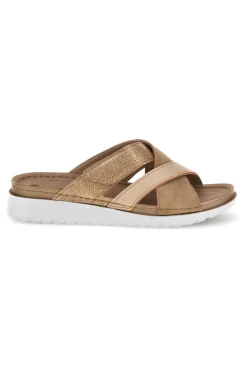 Beige Hausschuhe mit gekreuzten Riemen 57 CN-INBLU Clearance