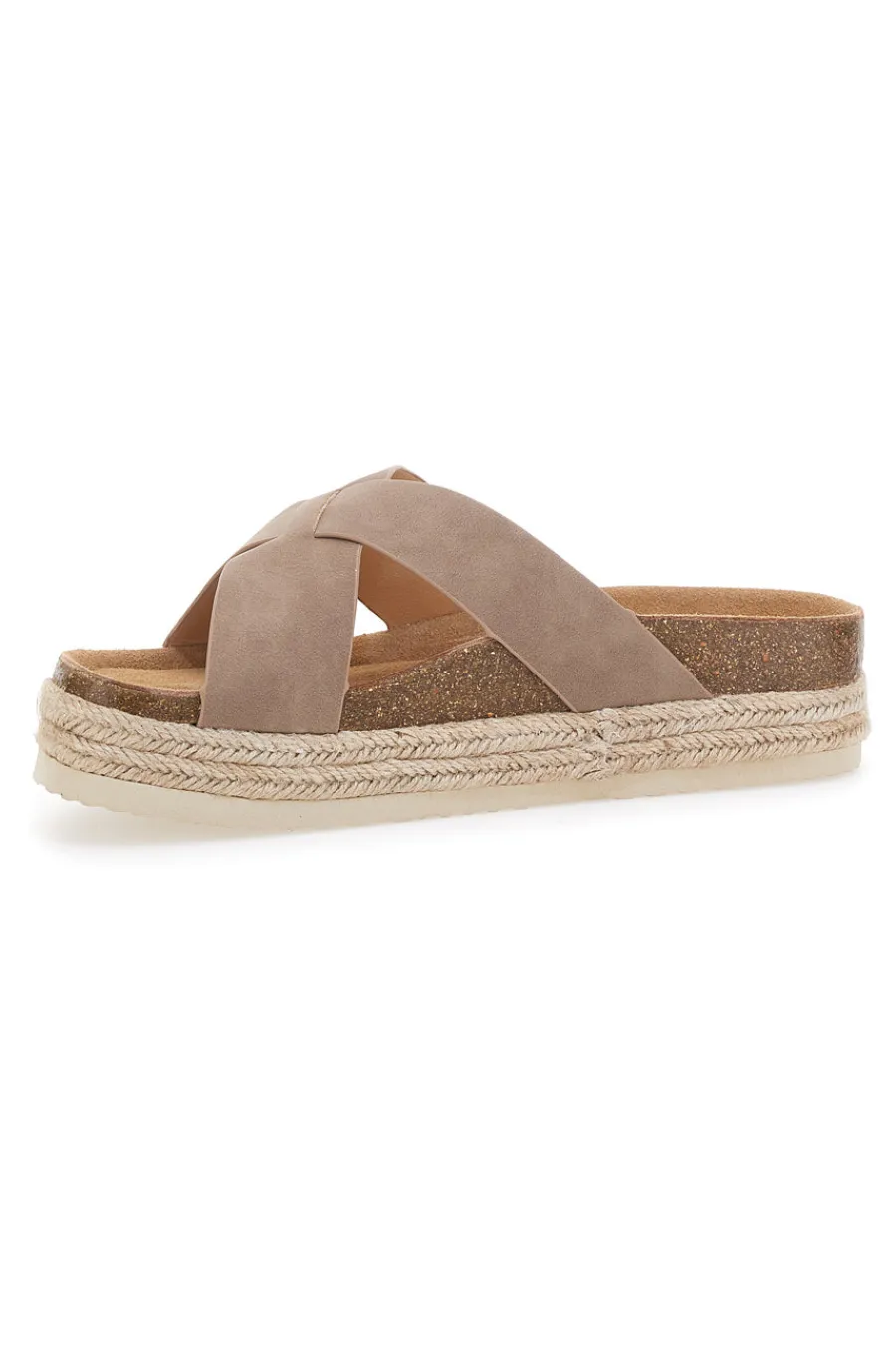 Hausschuhe mit gekreuzten Riemen und Ledersohle S11Y281-SUPERGA Hot