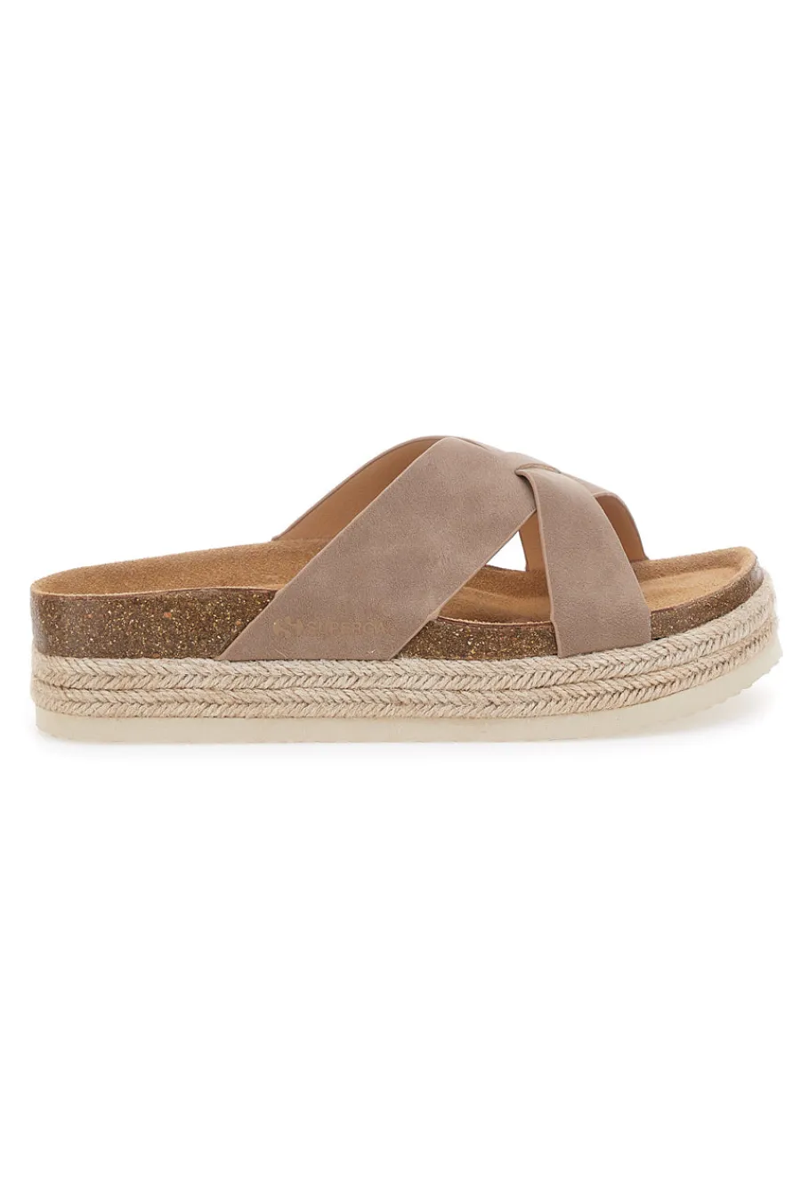 Hausschuhe mit gekreuzten Riemen und Ledersohle S11Y281-SUPERGA Hot