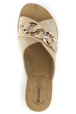 Beige Hausschuhe mit Keil und anatomischem Fußbett 16 GO-INBLU Hot