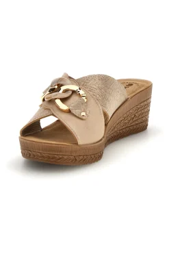 Beige Hausschuhe mit Keil und anatomischem Fußbett 16 GO-INBLU Hot