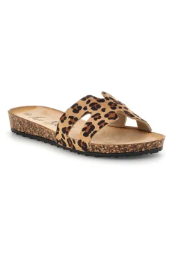 Beige Hausschuhe mit Tierdruck 181010-FUN BEACH Clearance