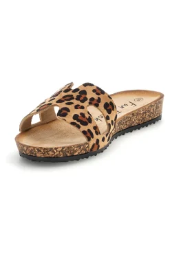 Beige Hausschuhe mit Tierdruck 181010-FUN BEACH Clearance