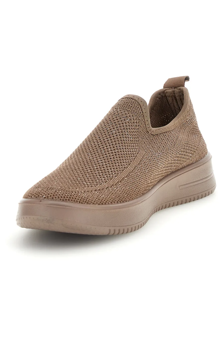 Beige Pantoletten aus perforiertem Stoff tf2508059-MIO TEMPO