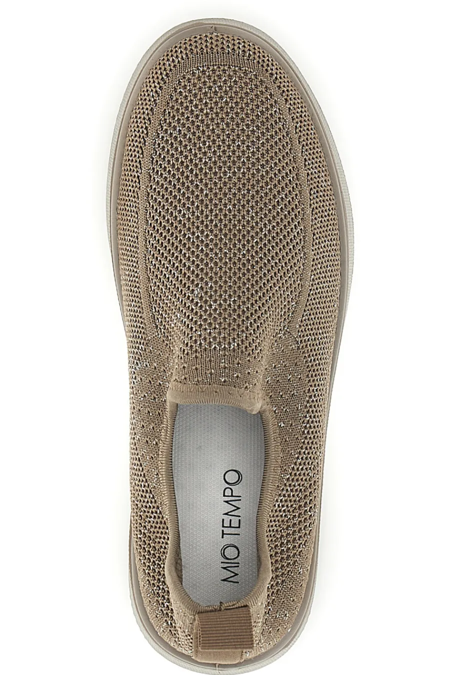 Beige Pantoletten aus perforiertem Stoff tf2508059-MIO TEMPO