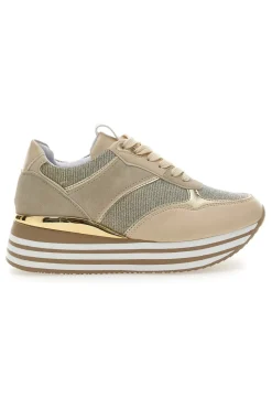 Schnürschuhe mit Plateau und Obermaterial mit Glitzer CAFE‘ COST H1506049-CAFÈ COST New