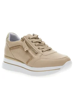 Beige Schnürschuhe mit seitlichem Reißverschluss H216364-MIO TEMPO Best