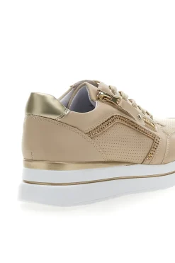 Beige Schnürschuhe mit seitlichem Reißverschluss H216364-MIO TEMPO Best