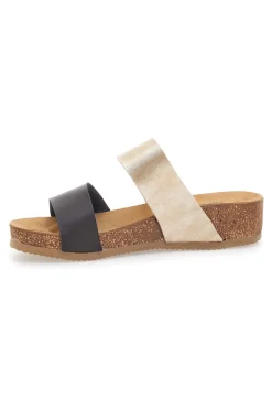 Beige-schwarze Hausschuhe mit Komfortsohle 293A480SR-PITTARELLO ECO Discount