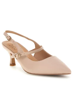 Beige Slingback-Pumps mit Riemen 9447H6-MON DIEU Discount