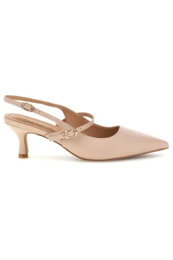 Beige Slingback-Pumps mit Riemen 9447H6-MON DIEU Discount
