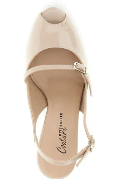 Beige Slingback-Schuhe mit offener Spitze und Riemen 2811-PITTARELLO COUTURE New