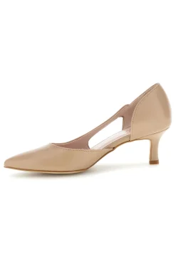 Beige spitze Pumps mit seitlichem Ausschnitt 3970-PITTARELLO GLAM Outlet