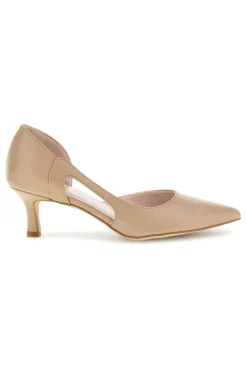 Beige spitze Pumps mit seitlichem Ausschnitt 3970-PITTARELLO GLAM Outlet