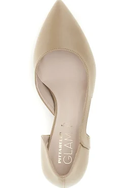 Beige spitze Pumps mit seitlichem Ausschnitt 3970-PITTARELLO GLAM Outlet