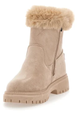 Beige Stiefeletten mit Pelzbesatz und Innenfutter CAW759096363-CARRERA Online