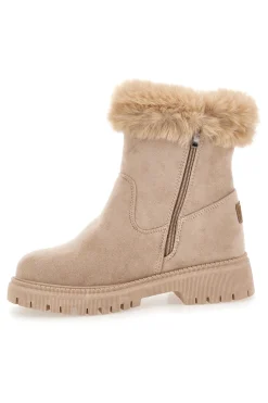 Beige Stiefeletten mit Pelzbesatz und Innenfutter CAW759096363-CARRERA Online