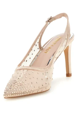 Tüll Slingback Pumps mit Strasssteinen P656-FIRST LADY Hot