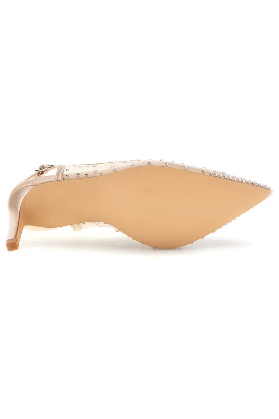 Tüll Slingback Pumps mit Strasssteinen P656-FIRST LADY Hot