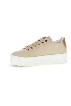 Beige Turnschuhe mit seitlichem Reißverschluss Plattform Burani 52031C769-MARIELLA BURANI Best