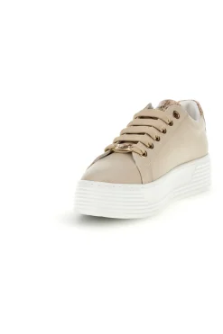 Beige Turnschuhe mit seitlichem Reißverschluss Plattform Burani 52031C769-MARIELLA BURANI Best