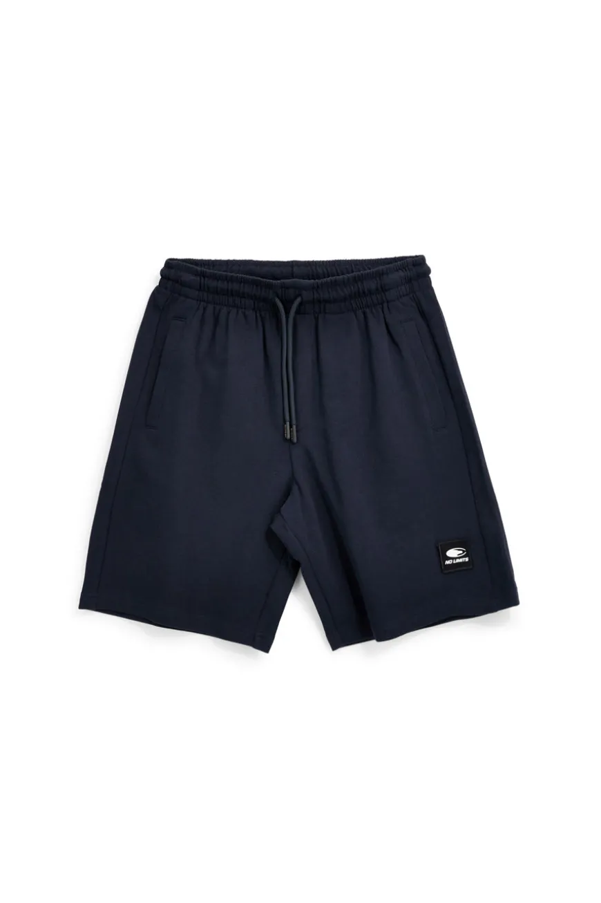Bermuda blu con stampa laterale e coulisse No limits MABK010S26