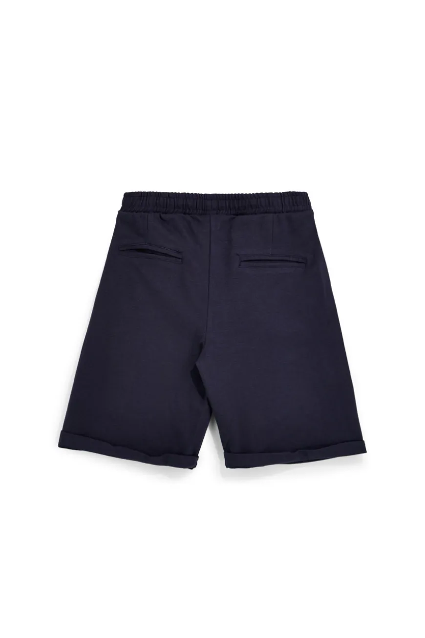 Bermuda blu tessuto in morbida maglia piqué con coulisse Pittarello Tierra pt-m-t-9076