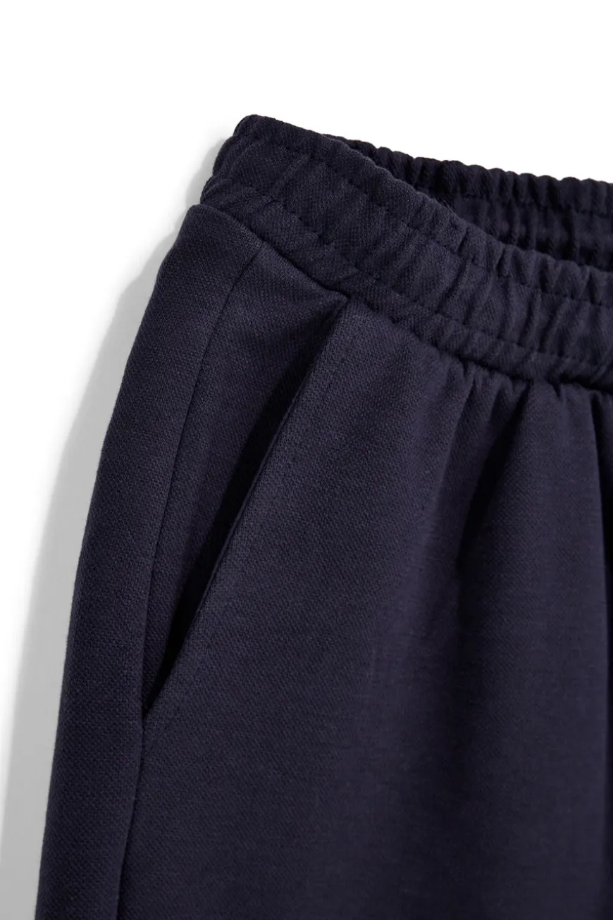 Bermuda blu tessuto in morbida maglia piqué con coulisse Pittarello Tierra pt-m-t-9076