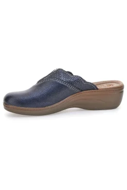 Blaue Hausschuhe mit gewelltem Profil und Komfort-Innensohle 79 LY-INBLU Discount