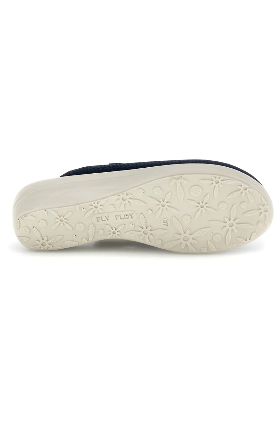 Blaue Hausschuhe mit rutschfester Innensohle aus echtem Leder 90T40368FE-FLY FLOT Hot