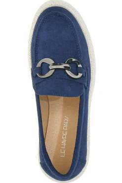 Blauer Wildleder-Mokassin 2300513-LE HAVRE PARIS Clearance